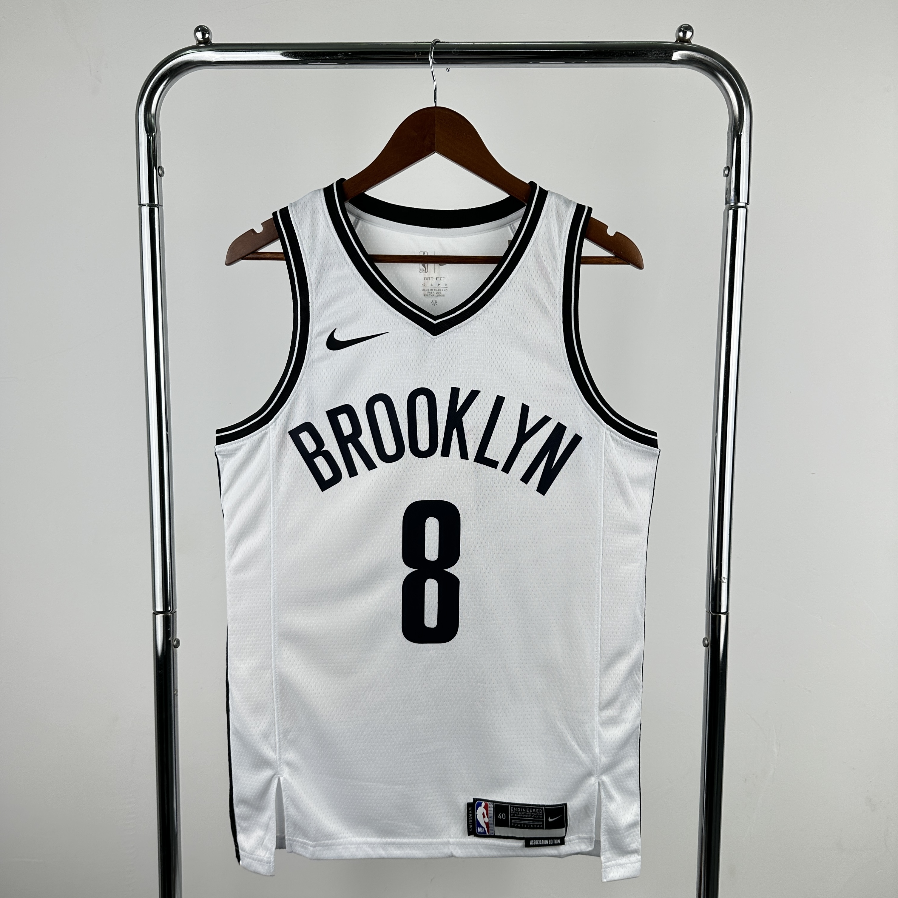 Men Brooklyn Nets 8 Cui White Season Nike 2024 NBA Jersey